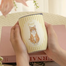 Custom Pet Photo Watercolor Colorful - Personalized Wine Tumbler – view 5