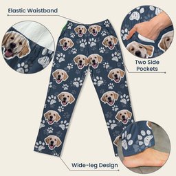 Custom Pet Funny Face Gifts For Dog Lovers, Cat Lovers - Personalized Lounge Pants – view 6