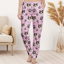 Custom Pet Funny Face Gifts For Dog Lovers, Cat Lovers - Personalized Lounge Pants – view 2
