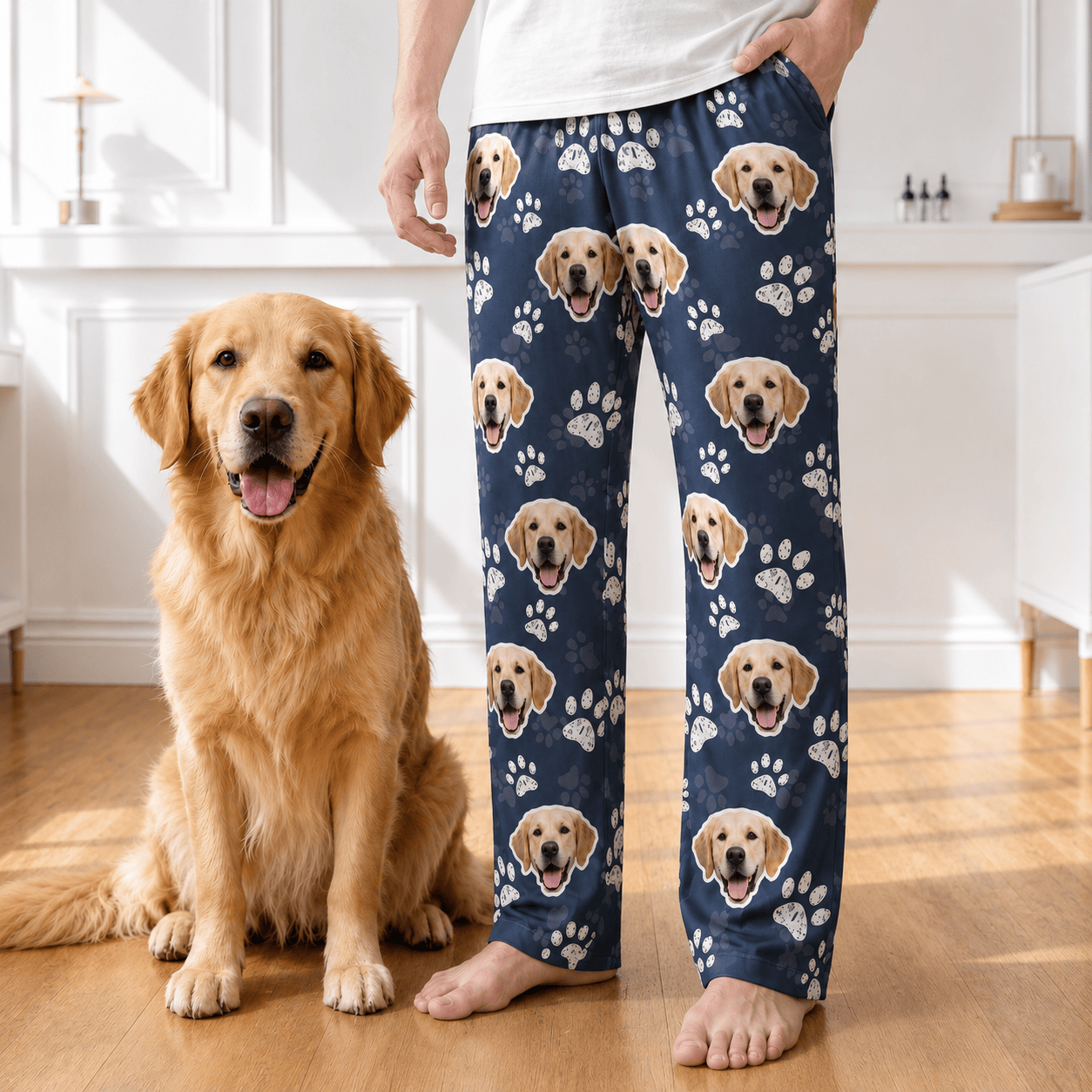 Custom Pet Funny Face Gifts For Dog Lovers, Cat Lovers - Personalized Lounge Pants