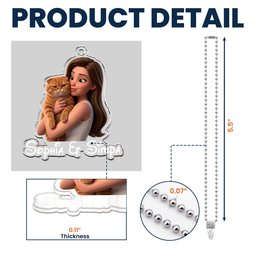 Cartoon Your Pet - Cute Gifts For Dog Mom, Cat Mom - Personalized Rear View Mirror Accessory – view 6