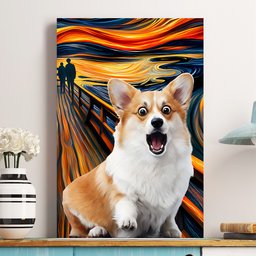 Custom Pet, Family, Friend Photo Funny Scream Halloween Art - Personalized Poster – view 4