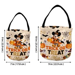 Trick Or Treat - Personalized Mouse Canvas Bucket Bag – view 6