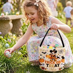 Trick Or Treat - Personalized Mouse Canvas Bucket Bag – view 3