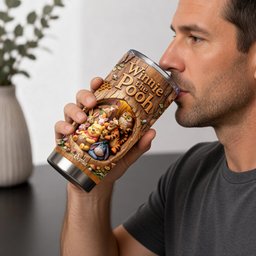 Honey Bear Friendship - Personalized Yellow Bear Tumbler – view 5