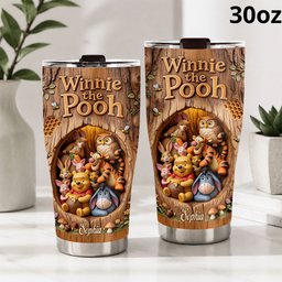 Honey Bear Friendship - Personalized Yellow Bear Tumbler – view 3