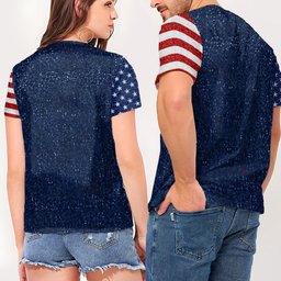 Red, White & Magical - Personalized Mouse Fully Printed V-Neck T-Shirt – view 2