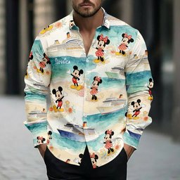 Summer Vibes - Personalized Mouse Button-Up Shirt – view 4