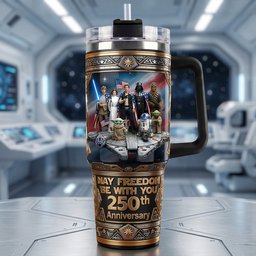 250th Anniversary Tumbler With Handle - Personalized Gifts – view 2