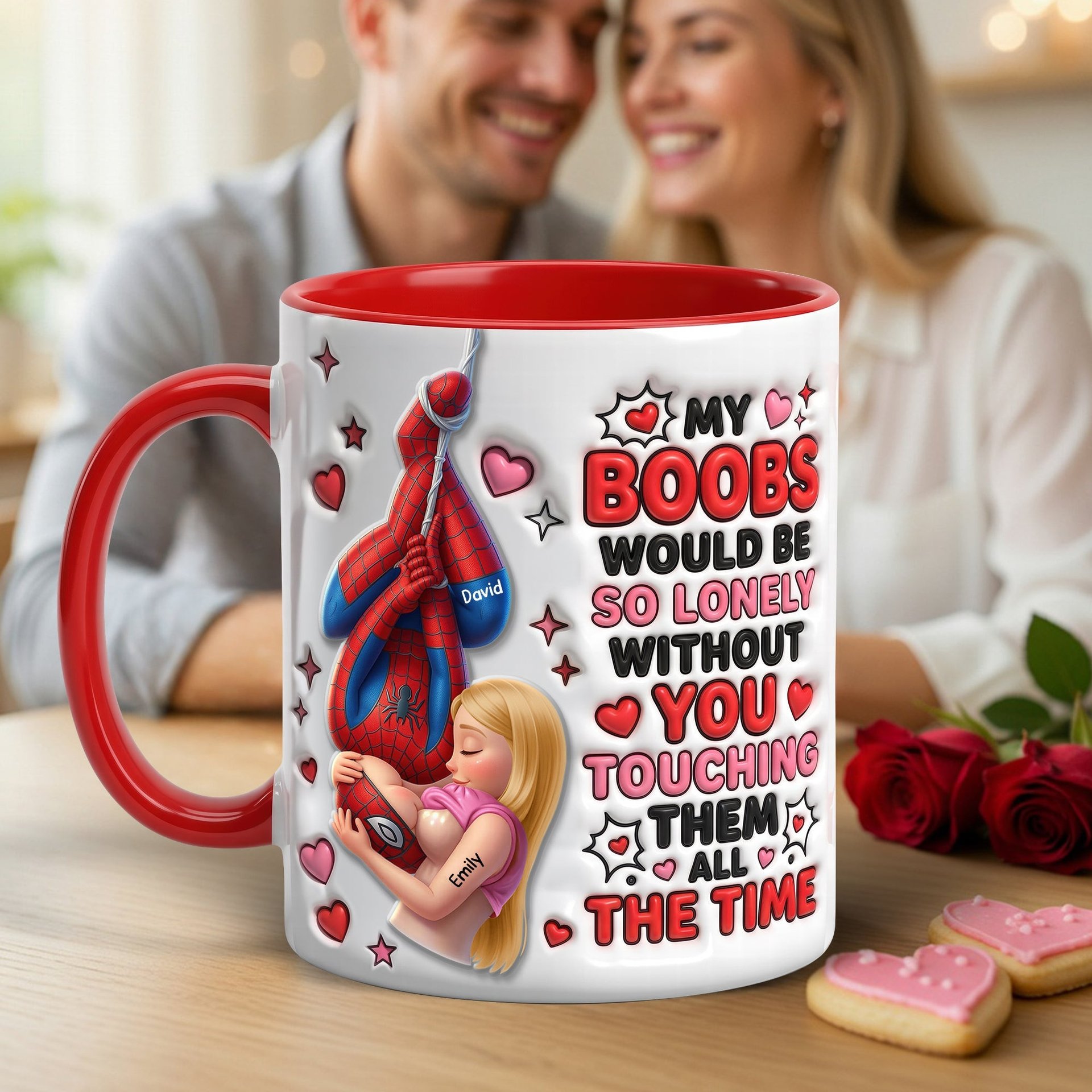 Chaos In Love Accent Mug - Personalized Gifts For Couples
