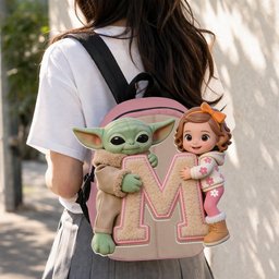 Best Friends - Personalized The Force Changeable Leather Patch Backpack – view 8