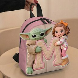 Best Friends - Personalized The Force Changeable Leather Patch Backpack – view 2