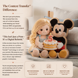 Cartoon Mouse & Friend, Birthday Gift - Personalized Kid Premium Faux Fur Pillow – view 7