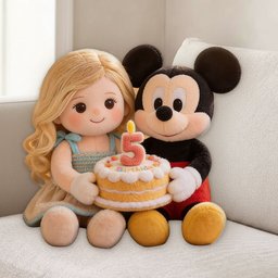 Cartoon Mouse & Friend, Birthday Gift - Personalized Kid Premium Faux Fur Pillow – view 8