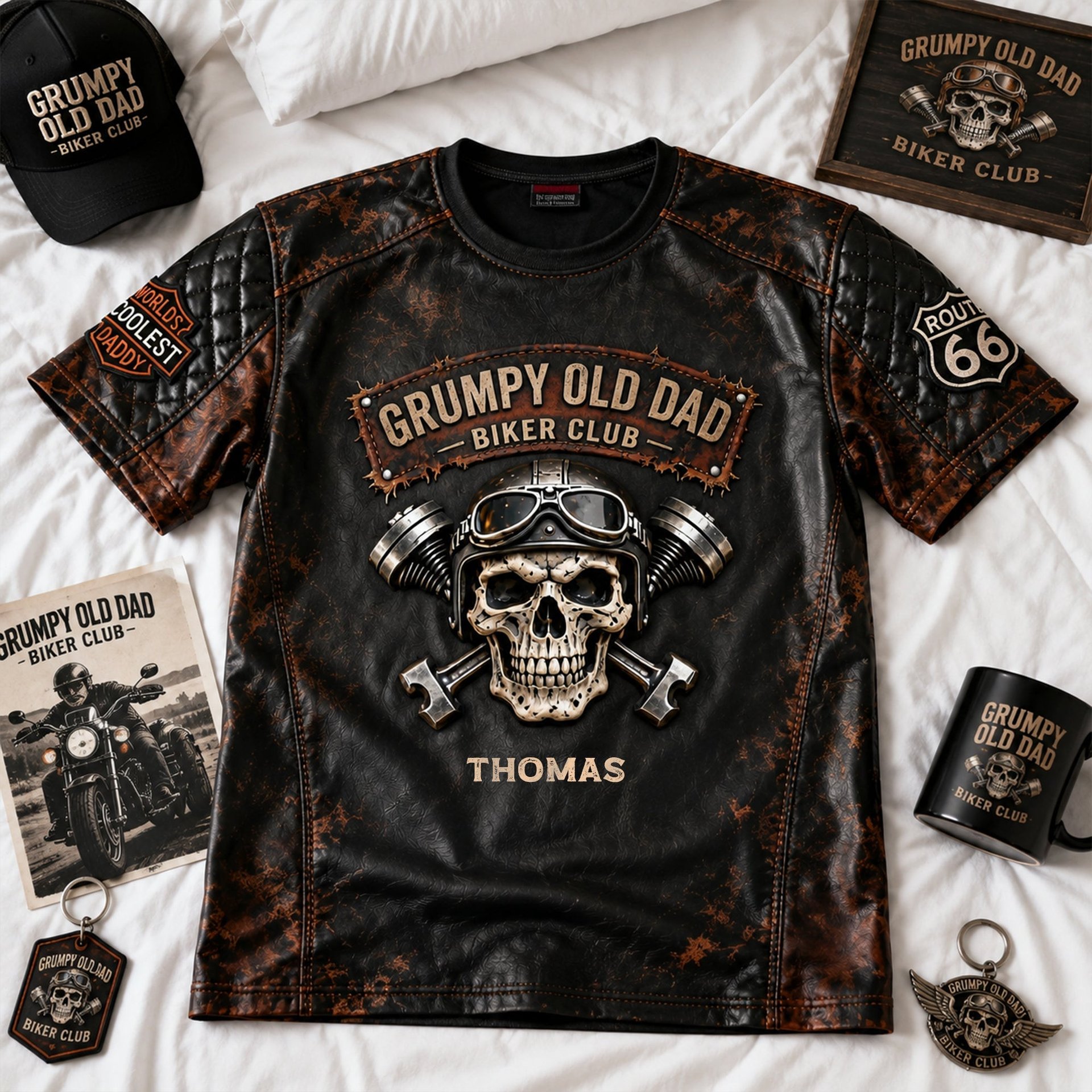 Grumpy Old Dad Motorcycle Personalized Father's Day Gift for Riders