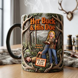 Hunting Couple Magic Mug - Personalized Gifts For Couple – view 2