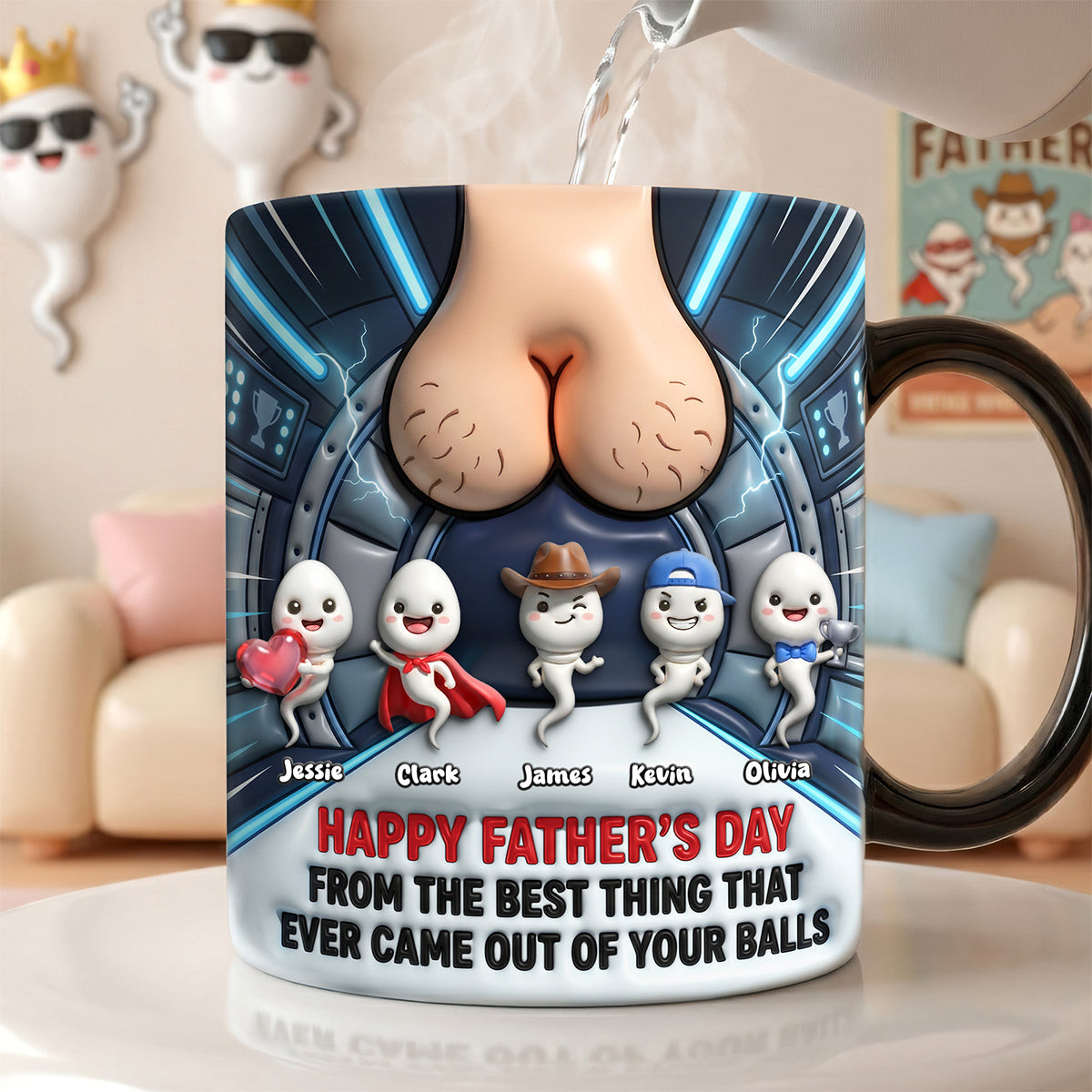 Funny Sperm Magic Coffee Mug - Personalized Gifts For Dad