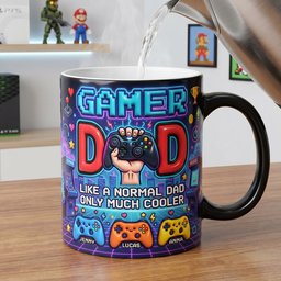 Gamer Dad Retro Magic Mug - Personalized Gifts For Dads – view 2