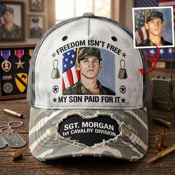 Military Served Member Support Classic Cap, Personalized Gifts For Veteran Families – view 4