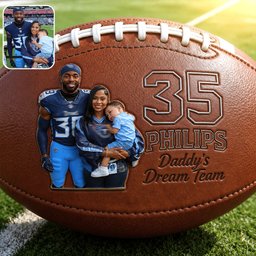 Football Dad - Personalized Father Multi-Sport Ball – view 2