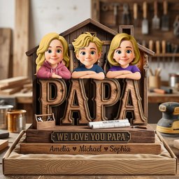 Papa Home Tools Acrylic Plaque - Personalized Gifts For Dads – view 3
