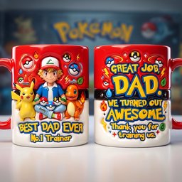 Number One Training Dad Red Accent Mug, Personalized Gifts For Dads