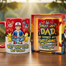Number One Training Dad Red Accent Mug, Personalized Gifts For Dads – view 2