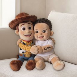 Galaxy And Western Buddy Toy - Personalized Movie For Kids Premium Faux Fur Pillow – view 8