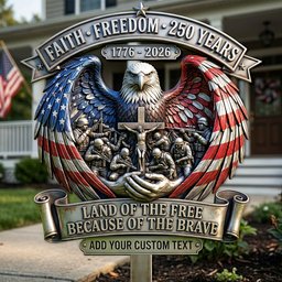 Remember American Veteran Metal Sign, Personalized Decor Gifts For Veteran – view 3
