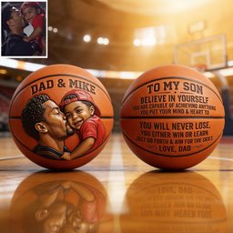 Gift For Sporty Kid, American Football, Basketball, Soccer, Baseball - Personalized Basketball Multi-Sport Ball – view 2