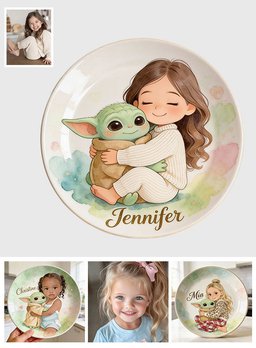 Green Friends - Personalized The Force Ceramic Round Plate – view 8