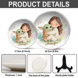 Green Friends - Personalized The Force Ceramic Round Plate – view 7