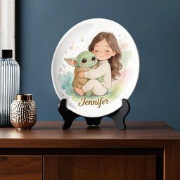 Green Friends - Personalized The Force Ceramic Round Plate – view 4