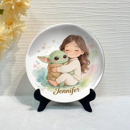 Green Friends - Personalized The Force Ceramic Round Plate – view 6