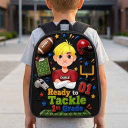 School Time Backpack - Personalized Gifts For Kids School Bag – view 2