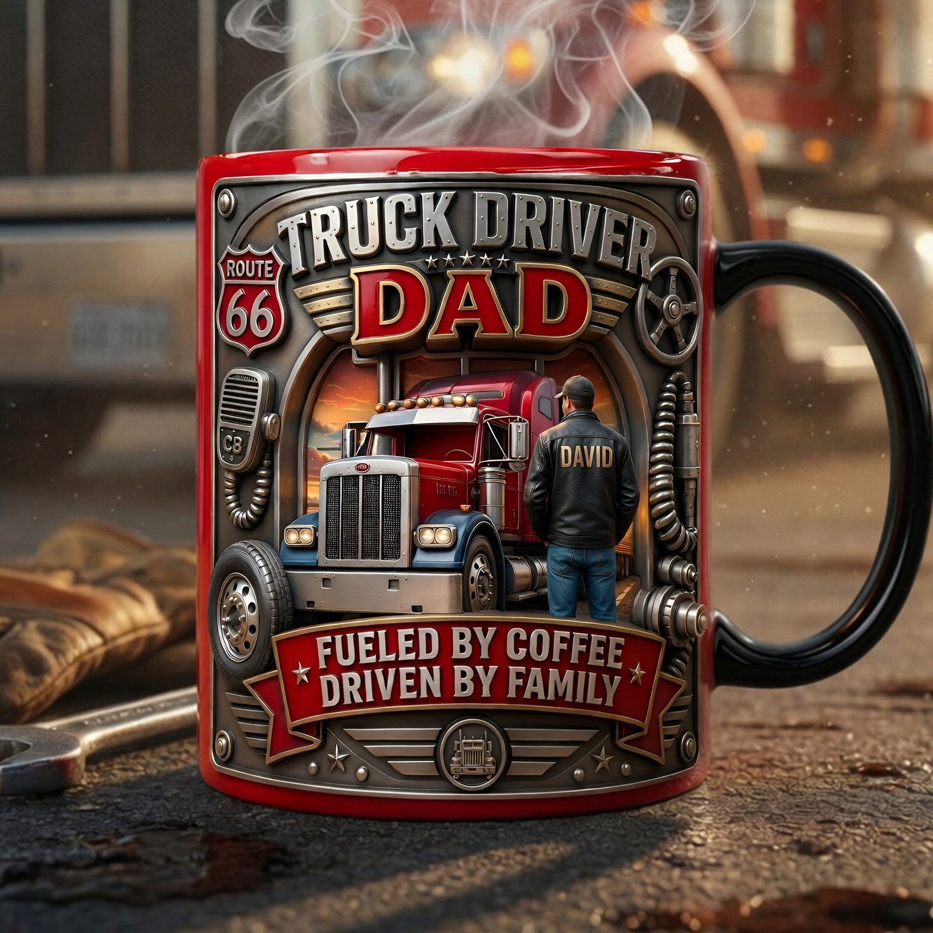 Truck Driver Dad Magic Mug - Personalized Father's Day Gifts