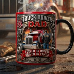 Truck Driver Dad Magic Mug - Personalized Father's Day Gifts