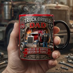 Truck Driver Dad Magic Mug - Personalized Father's Day Gifts – view 3