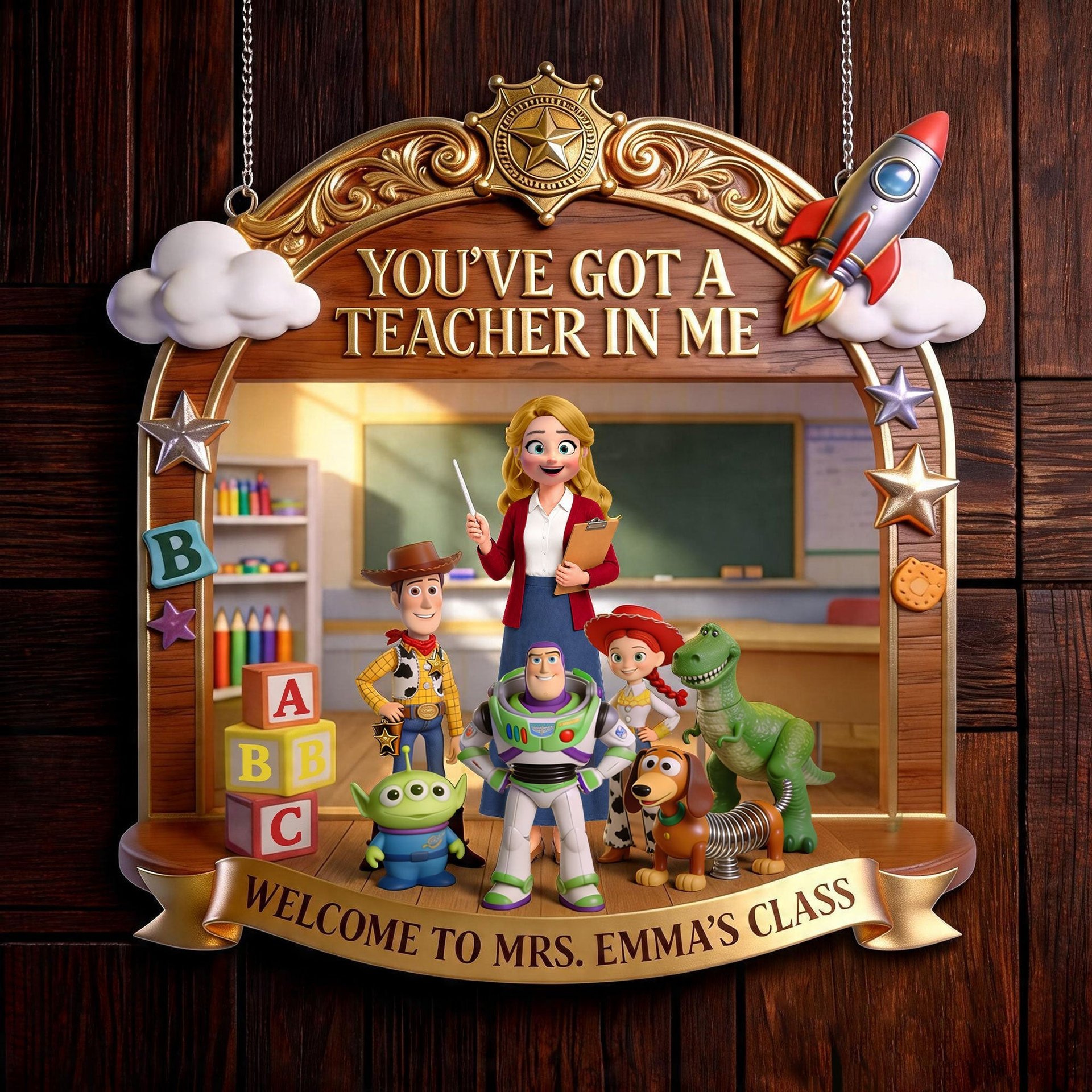 Welcome Classroom Acrylic Sign - Personalized Gifts For Teacher