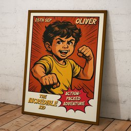 Astonishing The Incredible Kid Vintage Retro Art Comic Cover - Personalized Photo Poster – view 6