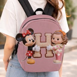 Magic Friends - Personalized Mouse Changeable Leather Patch Backpack – view 6