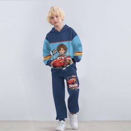 Little Racer - Personalized Racing Lover Kid Hoodie & Kid Jogger Sweatpants – view 5