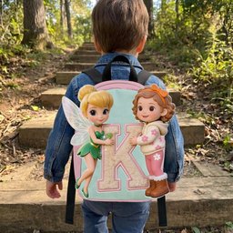 Magic Friends - Personalized Flying Fairy Changeable Leather Patch Backpack – view 4