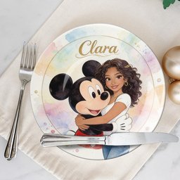 Magic Friends - Personalized Mouse Ceramic Round Plate – view 5