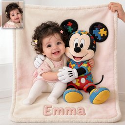 Special Friends - Personalized Autism Awareness Blanket – view 2
