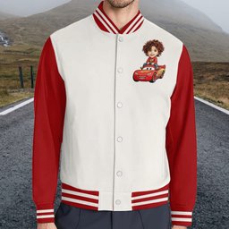 Strong Race - Personalized Racing Lover Varsity Jacket – view 6