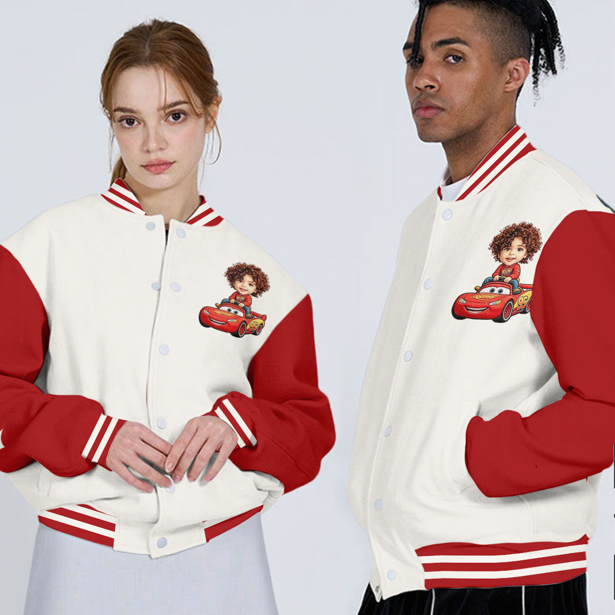 Strong Race - Personalized Racing Lover Varsity Jacket – view 5