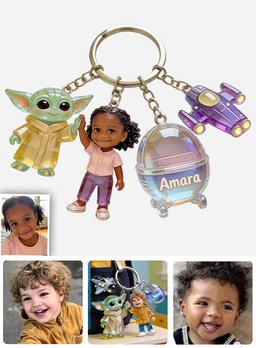 The Force Of Friendship - Personalized The Force Premium Keychain With Charms – view 8