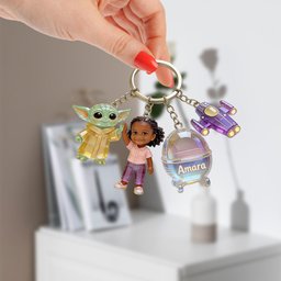 The Force Of Friendship - Personalized The Force Premium Keychain With Charms – view 2