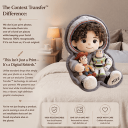The Story Of Toys - Personalized Movie For Kids Premium Faux Fur Pillow – view 7